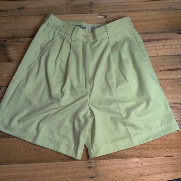 Vtg Izod Club High Waisted Golf Shorts 